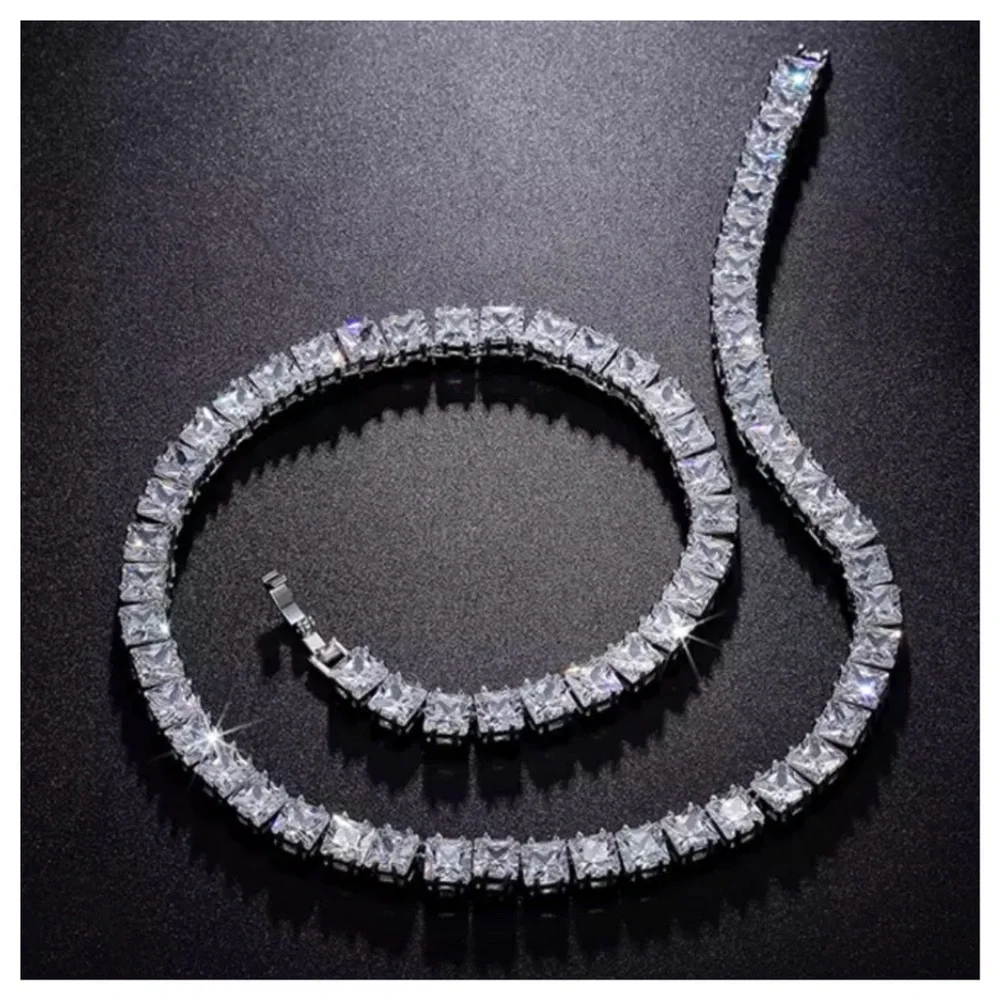 Swarovski Crystals 50 Carat The Matika Tennis Necklace - Picture 9 of 9